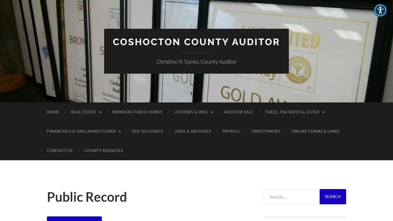 Public Record – Coshocton County Auditor