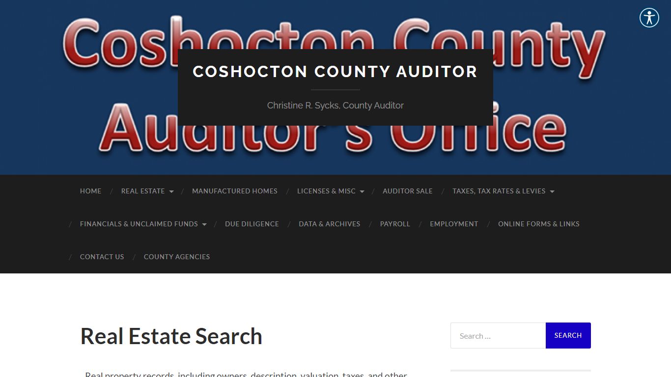 Real Estate Search – Coshocton County Auditor